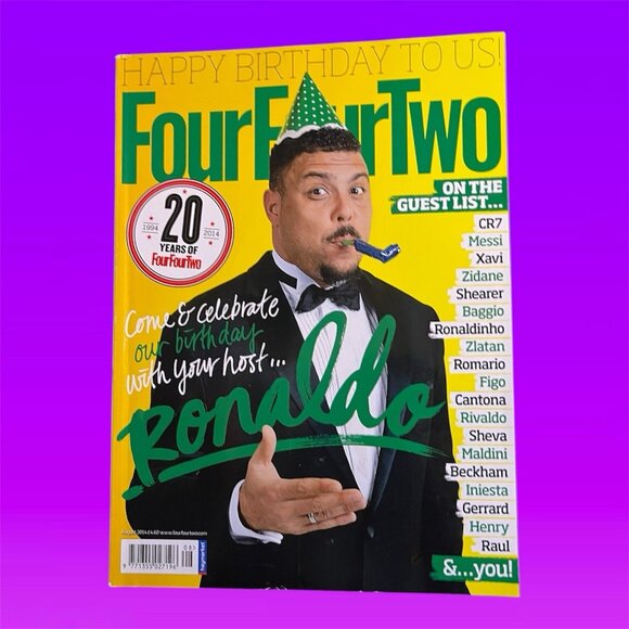 Four Four Two Magazine UK August 2014 Ronaldo Luís Nazario Brazil 20 Years - Picture 1 of 4